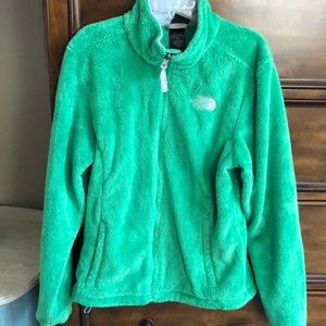 Green Northface jacket
